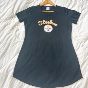 NFL Pittsburgh Steelers Black Sleep Shirt Nightgown Dress Women’s Size Medium